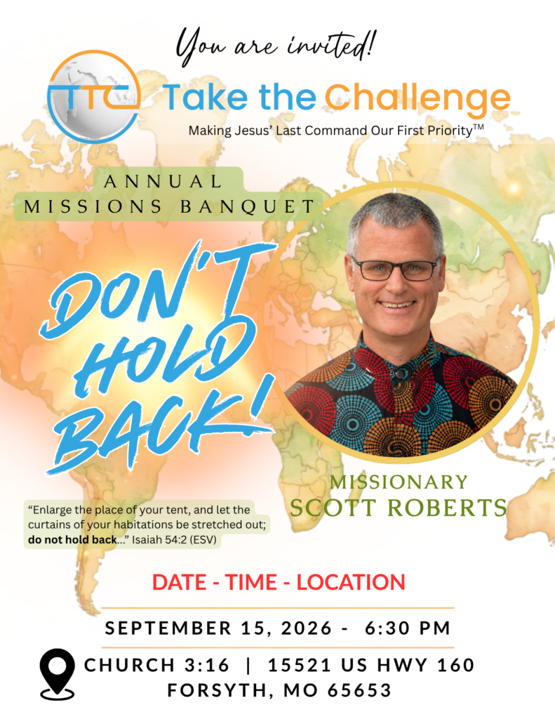 Take the Challenge 2026 Banquet with the theme: Don't Hold Back!
